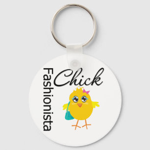 Fashionista-Küken Schlüsselanhänger