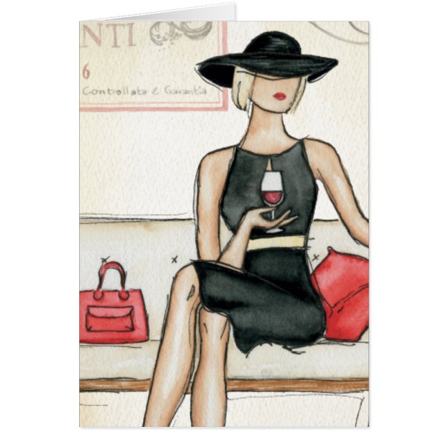 Fashionista-trinkender Wein (Vorne)