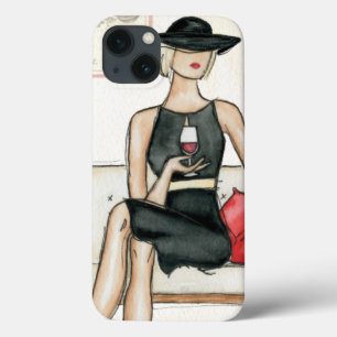 Fashionista-trinkender Wein iPhone 13 Hülle