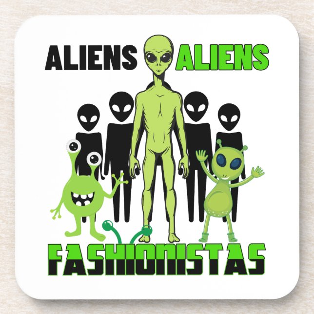 fashionistas Aliens. Dessous de verre en plastique (Devant)