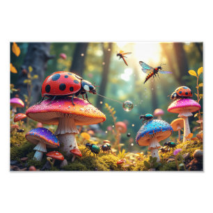 Fasnacht der verzauberten Insekten Fotodruck