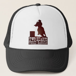 Fass, das Cowgirl-Redneckpferd läuft Truckerkappe