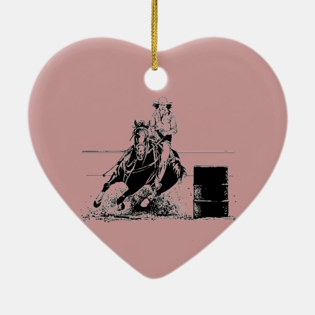 Fass-laufendes Pferd Keramik Ornament (Hinten)