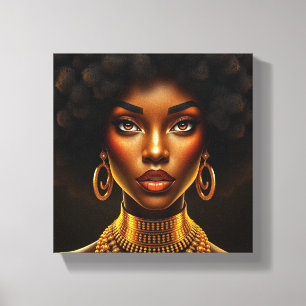 Fass mein schönes schwarzes Haar Melanin Schwester Leinwanddruck