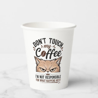 Fass meine Kaffee nicht an Grumpy Cat Lustiges Shi Pappbecher