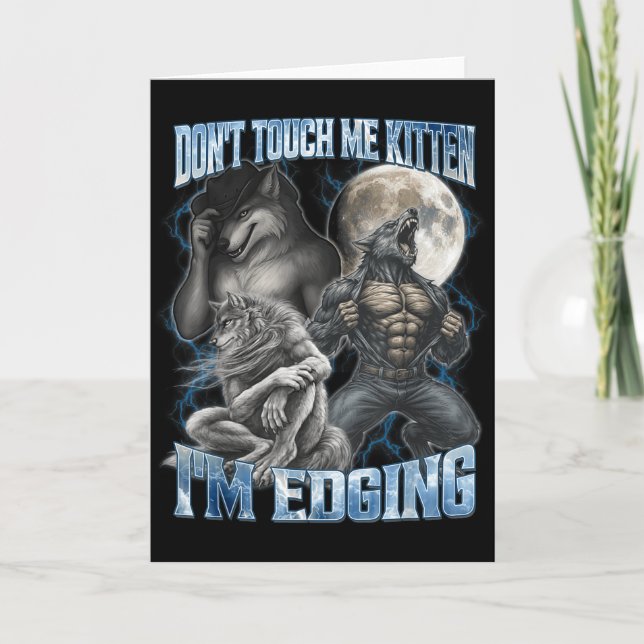 Fass mich nicht an, Kätzchen, ich bin am Edging, l Karte (Vorderseite)