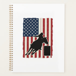 Fass-Rennen Amerikanische Flagge Vintage-Vektor-De Planer