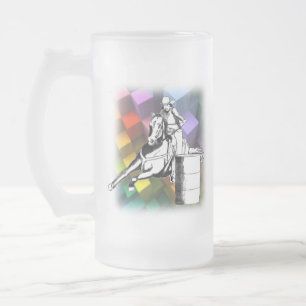 Fass-Rennläufer 102 Mattglas Bierglas