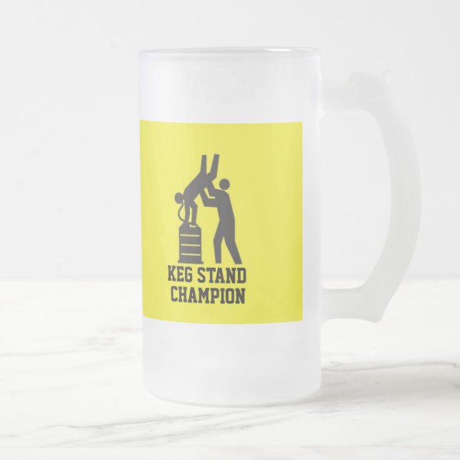 Fass-Stand-Meister-Bier-Tasse Mattglas Bierglas (Rechts)