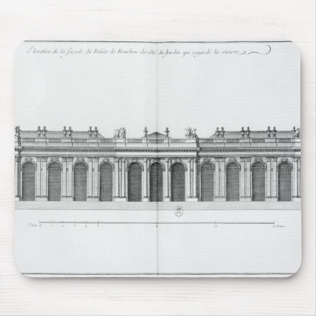 Fassade auf der Seine des Palais Bourbon Mousepad (Vorne)