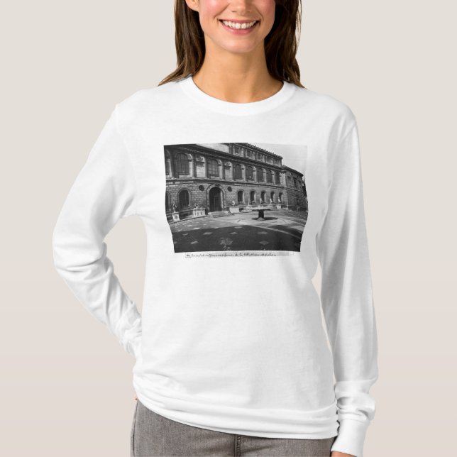 Fassade der Bibliothek T-Shirt (Vorderseite)