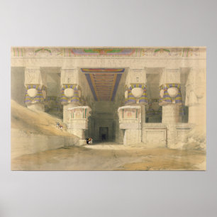 Fassade des Hathor-Tempels Poster