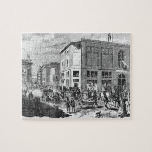 Fassade des Hotels Drouot, Paris, c.1852 (engravi