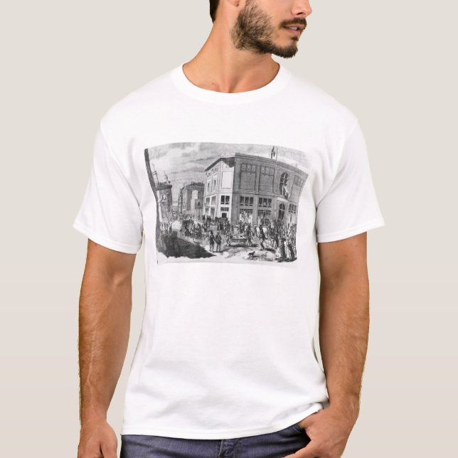 Fassade des Hotels Drouot, Paris, c.1852 (engravi T-Shirt (Vorderseite)