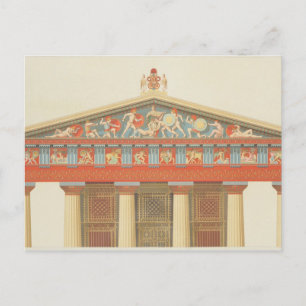 Fassade des Jupitertempels in Aegina (323-27 Postkarte