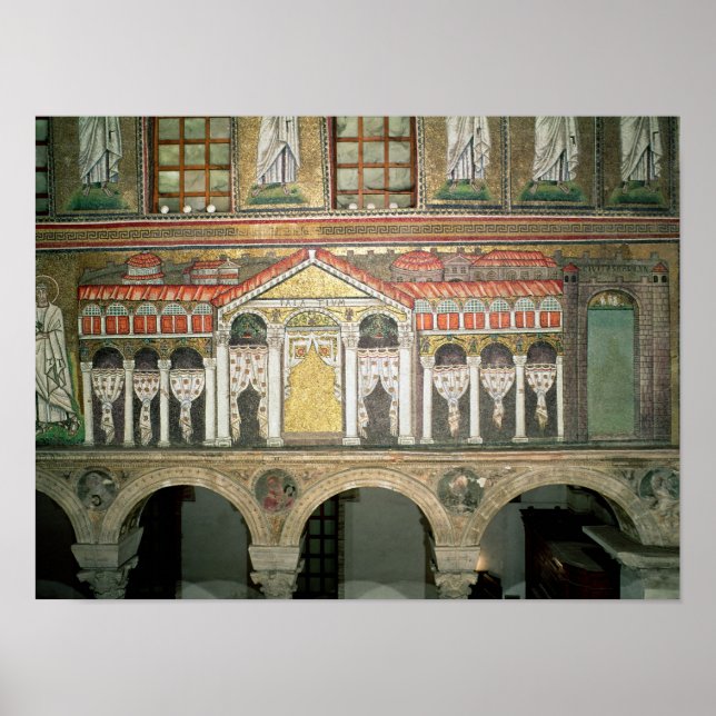 Fassade des Palazzo di Teodorico, 527-99 Poster (Vorne)