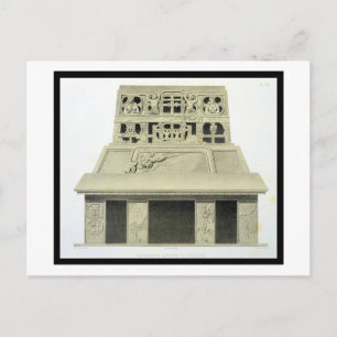 Fassade des Sonnentempels, Palenque, Platte 2 Postkarte