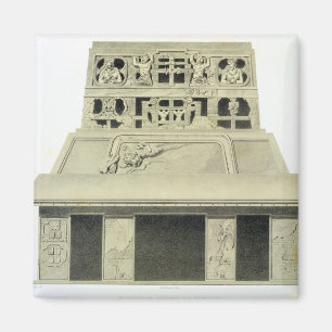 Fassade des Tempels des Sun, Palenque, Platte 2 Magnet