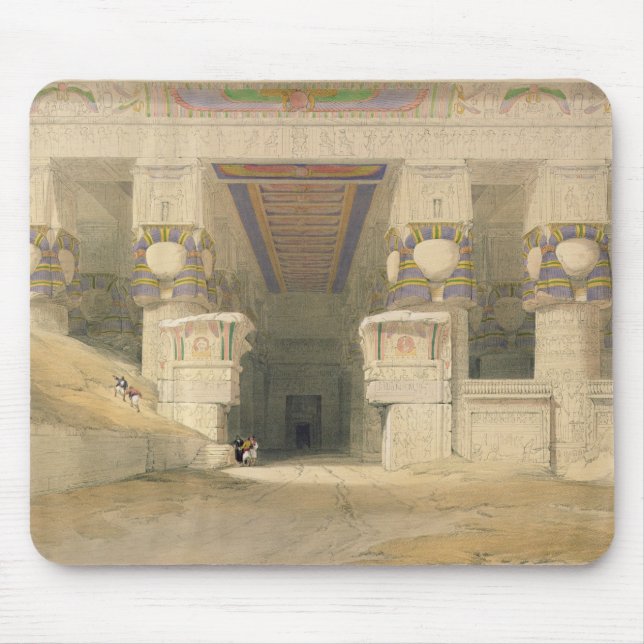 Fassade des Tempels von Hathor Mousepad (Vorne)