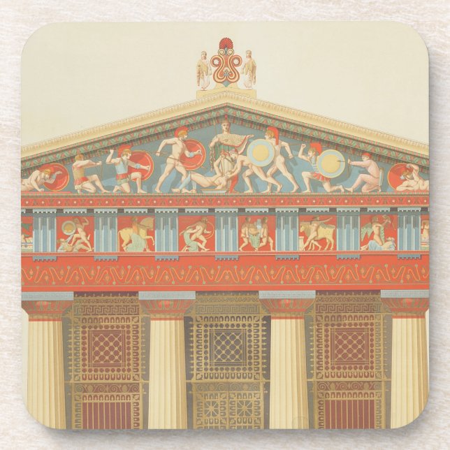 Fassade des Tempels von Jupiter bei Aegina (323-27 Untersetzer (Vorderseite)