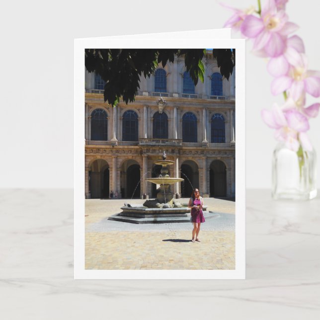 Fassade und Brunnen, Palazzo Barberini, Rom Karte (Orchidee)