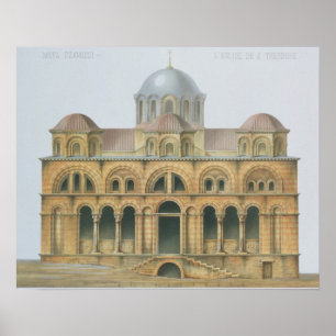 Fassade von Mefa Dzamissi, die Kirche von St. Poster
