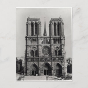 Fassade von Notre-Dame, Paris, Ende des 19. Jahrhu Postkarte