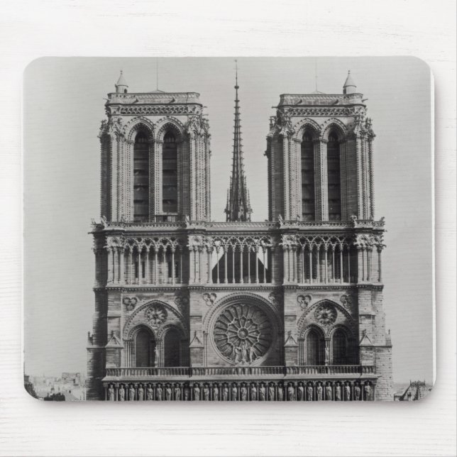 Fassade von Notre-Dame, Paris, Ende des 19. Mousepad (Vorne)