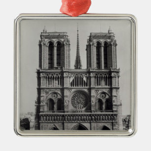 Fassade von Notre-Dame, Paris, Ende des 19. Silbernes Ornament