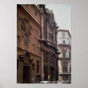 Fassaden der Kirche Poster