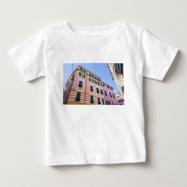 Fassaden Monterosso Cinque Terre Liguria Ital Baby T-shirt (Vorderseite)