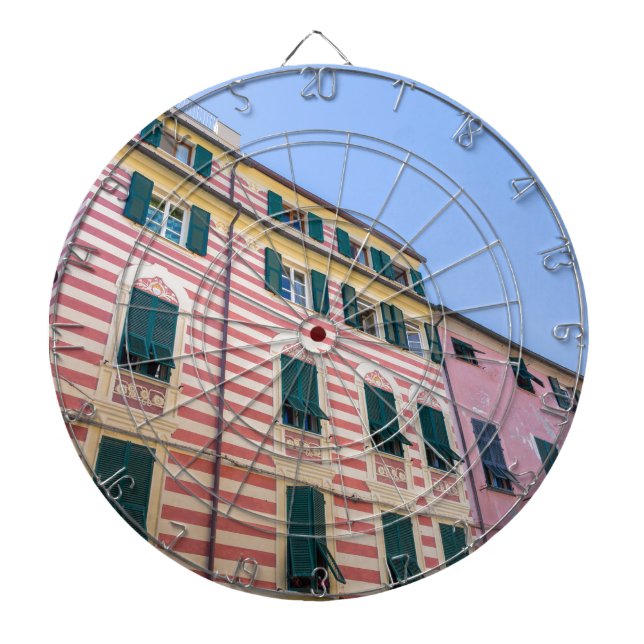 Fassaden Monterosso Cinque Terre Liguria Ital Dartscheibe (vorne)