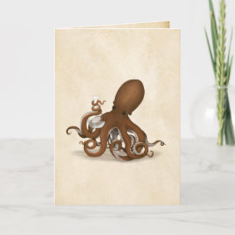 Fassadenpapier für Octopus und Chemie Dankeskarte