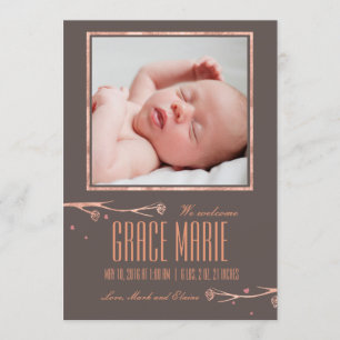 Fassbinderfrühlings-Blumen-Geburtsmitteilung Ankündigung