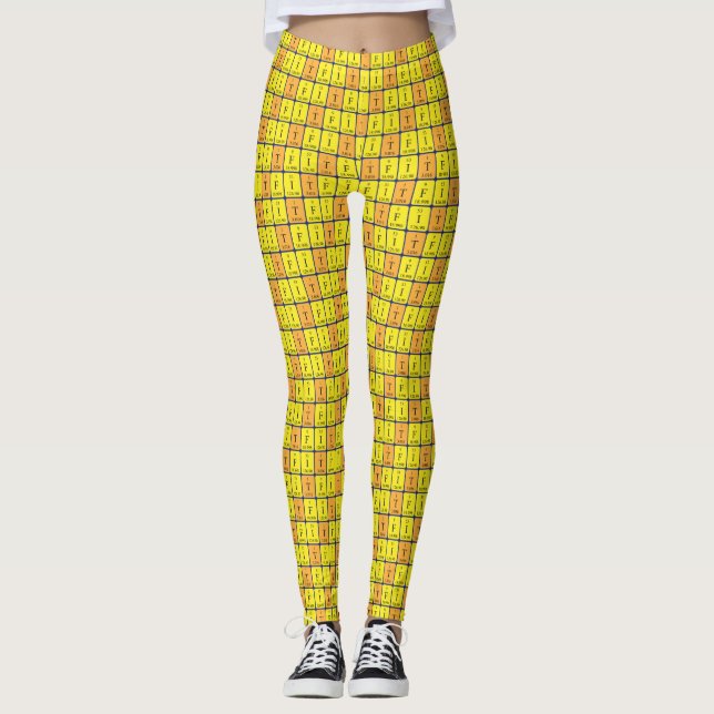 Fassen Sie das periodische Tabellenwort Leggings 2 (Vorderseite)