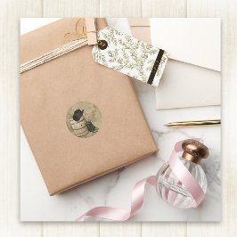 Fässer und Stiefel für Hochzeitsticker Runder Aufkleber