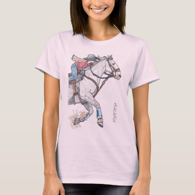 Fassracer-Reiter mögen ein Mädchen-Shirt T-Shirt (Vorderseite)