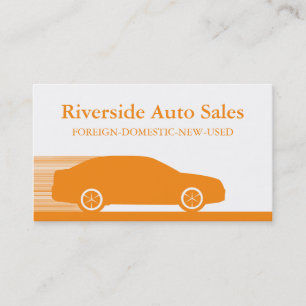Fast Automobile Business Card, Orange Visitenkarte