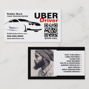 Fast Car Logo, Foto, Uber Treiber, Preisliste Visitenkarte