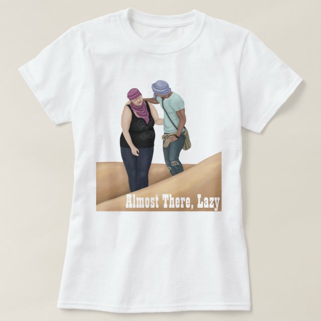 Fast da, Lazy T-Shirt (Design vorne)