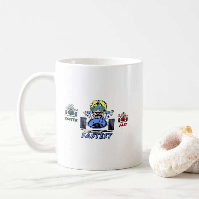 Fast Faster Fastest Wirtschafts Kaffeetasse (Mit Donut)