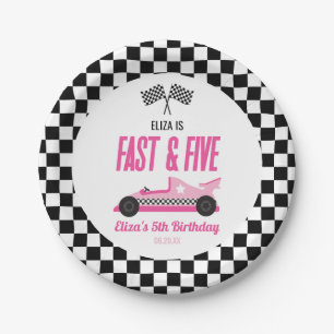 Fast & Five Pink Race 5. Geburtstagsparty Pappteller