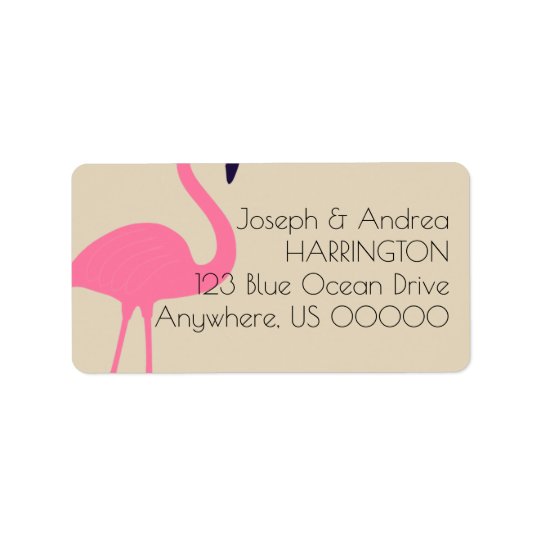 Fast Flamingo-Rücksendeadresse-Aufkleber Adressaufkleber