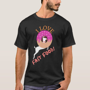 Fast Food Animals Hirsche Jagen essen schneller Na T-Shirt