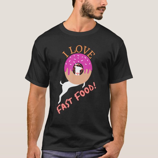 Fast Food Animals Hirsche Jagen essen schneller Na T-Shirt (Vorderseite)