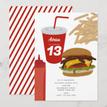 Fast Food Burger Fries GRILLEN Birthday