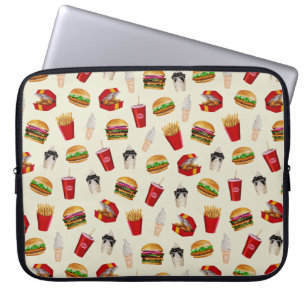 Fast Food Burgers, Fries, Sundaes Laptopschutzhülle