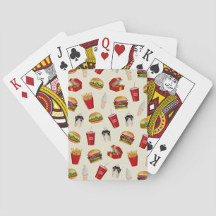 Fast Food Burgers, Fries, Sundaes Spielkarten