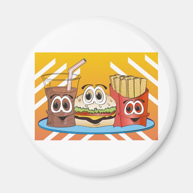 Fast Food Cartoon Magnet (Vorne)