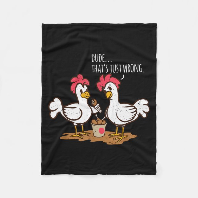 Fast Food Chicken Wings Funny Deep Fried Chicken S Fleecedecke (Vorderseite)